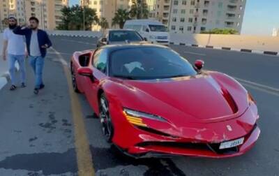 Украинский блогер разбил в Дубае суперкар Ferrari