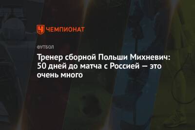 Тренер сборной Польши Михневич: 50 дней до матча с Россией — это очень много