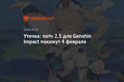 Утечка: патч 2.5 для Genshin Impact покажут 4 февраля