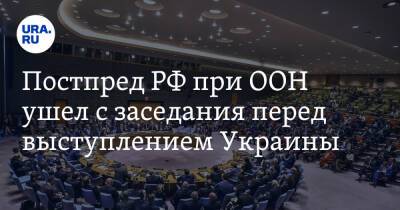 Постпред РФ при ООН ушел с заседания перед выступлением Украины