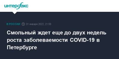 Смольный ждет еще до двух недель роста заболеваемости COVID-19 в Петербурге