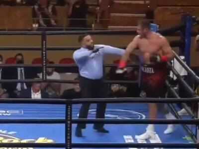 Соперник украинского боксера Выхриста ударил судью после проигранного боя. Видео