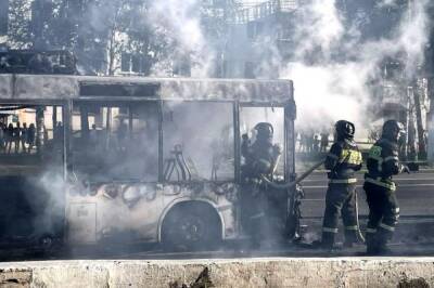 В Хабаровске сгорел автобус №101