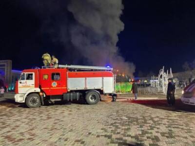 В Казахстане главная елка одного из городов сгорела в первые минуты Нового года (ФОТО)