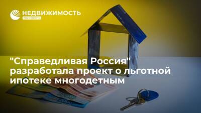 "Справедливая Россия" разработала проект о льготной ипотеке в 3% многодетным