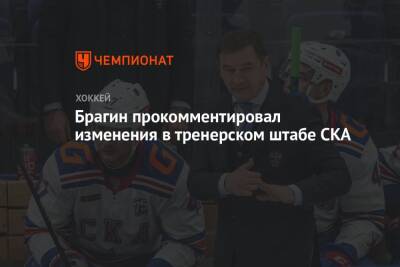 Брагин прокомментировал изменения в тренерском штабе СКА
