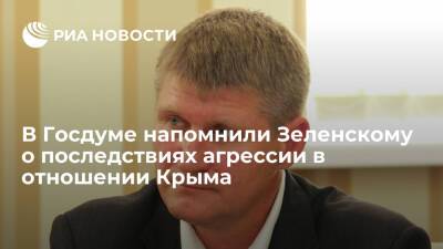 Депутат ГД Шеремет: в случае агрессии против Крыма президента Украины Зеленского ждет суд