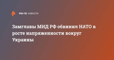 Замглавы МИД РФ обвинил НАТО в росте напряженности вокруг Украины