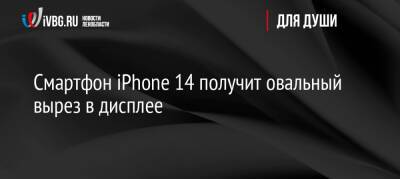 Смартфон iPhone 14 получит овальный вырез в дисплее