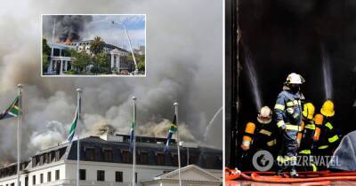 Пожар в парламенте ЮАР возник во второй раз, здание может обрушиться – фото и видео