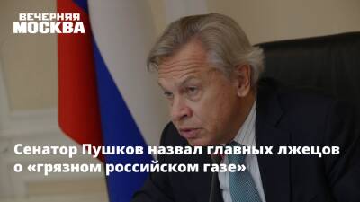 Сенатор Пушков назвал главных лжецов о «грязном российском газе»