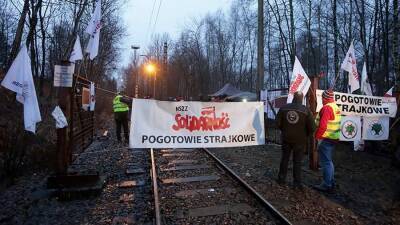 В Польше протестующие шахтеры заблокировали вывоз угля