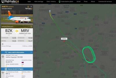 Инцидент на борту самолета из Брянска в Минводы сняли на видео