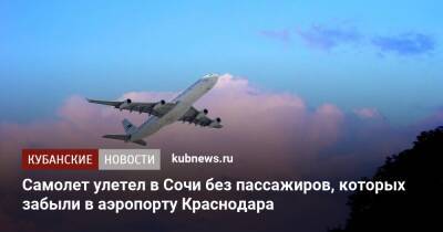 Самолет улетел в Сочи без пассажиров, которых забыли в аэропорту Краснодара