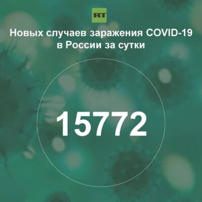 За сутки в России выявили 15 772 случая инфицирования коронавирусом