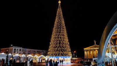 На Соборной площади в Белгороде внезапно погасла новогодняя елка