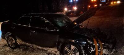 Два автомобиля не поделили трассу на севере Карелии
