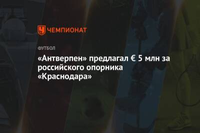 «Антверпен» предлагал € 5 млн за российского опорника «Краснодара»