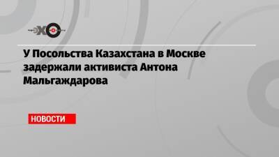 У Посольства Казахстана в Москве задержали активиста Антона Мальгаждарова