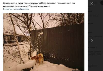 Петербуржцы пожаловались на новогодний «подарок» от застройщиков, отгородивший Неву от Лопухинского сада