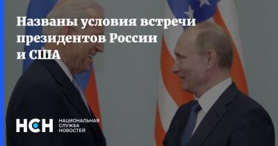 Названы условия встречи президентов России и США
