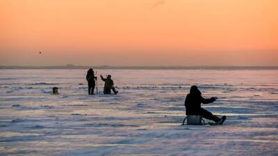 Петербургские рыбаки пренебрегли запретом выхода на лед Финского залива