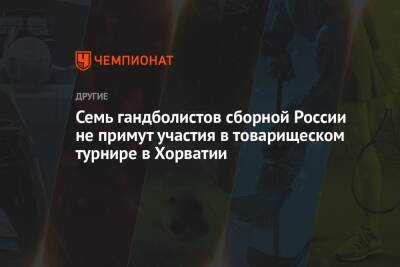 Семь гандболистов сборной России не примут участия в товарищеском турнире в Хорватии
