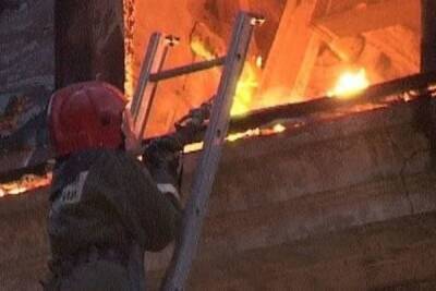Спасателям пришлось час тушить вспыхнувший каркасно-щитовой дом в поселке Песочный