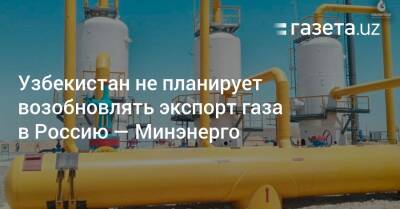 Узбекистан не планирует возобновлять экспорт газа в Россию — Минэнерго