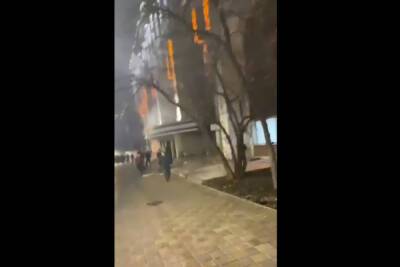 Алматинский офис телеканала МИР загорелся