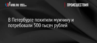 В Петербурге похитили мужчину и потребовали 500 тысяч рублей