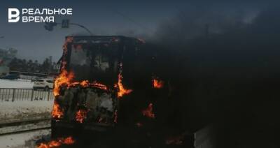В Набережных Челнах сгорел трамвай