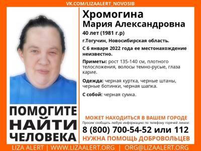 В Новосибирской области разыскивают пропавшую женщину ростом 140 сантиметров
