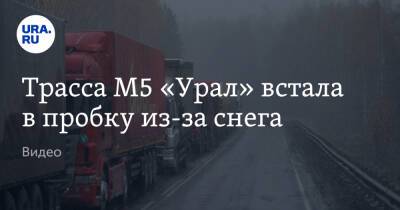 Трасса М5 «Урал» встала в пробку из-за снега. Видео