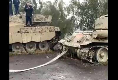 Арабы пытались угнать советский танк Т-34, установленный на Голанских высотах