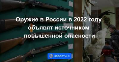 Оружие в России в 2022 году объявят источником повышенной опасности