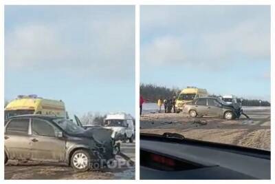 Лоб в лоб: в Чебоксарском районе произошло серьезное ДТП с двумя легковушками