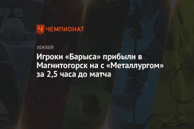 Игроки «Барыса» прибыли в Магнитогорск на с «Металлургом» за 2,5 часа до матча