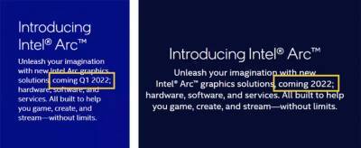 Видеокарты Intel Arc выйдут позже запланированного