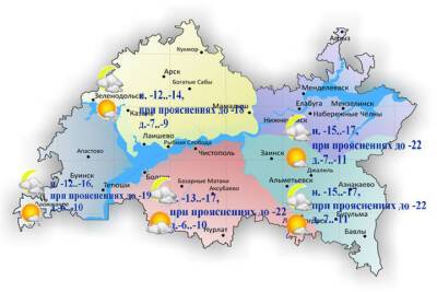 Метель и до 22 градусов мороза прогнозируются в Татарстане 10 января