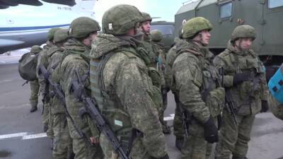Российские миротворцы в Казахстане с автоматами АК-12