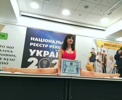 Украинка установила рекорд по длине ног в шпагате: обошла даже Волочкову