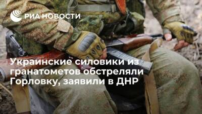 В ДНР заявили, что украинские силовики из гранатометов обстреляли деревню Горловка