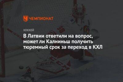В Латвии ответили на вопрос, может ли Калниньш получить тюремный срок за переход в КХЛ