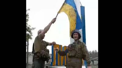 Защитники показали первое видео из Лимана: на въезде – украинский флаг
