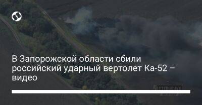 В Запорожской области сбили российский ударный вертолет Ка-52 – видео