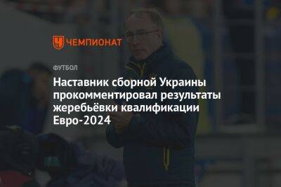 Наставник сборной Украины прокомментировал результаты жеребьёвки квалификации Евро-2024