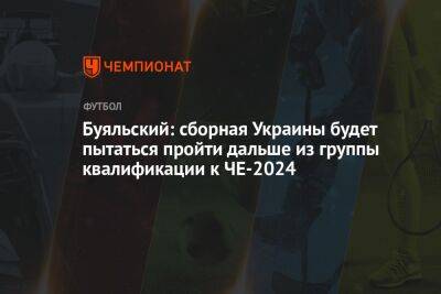 Буяльский: сборная Украины будет пытаться пройти дальше из группы квалификации к ЧЕ-2024