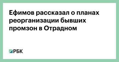 Ефимов рассказал о планах реорганизации бывших промзон в Отрадном