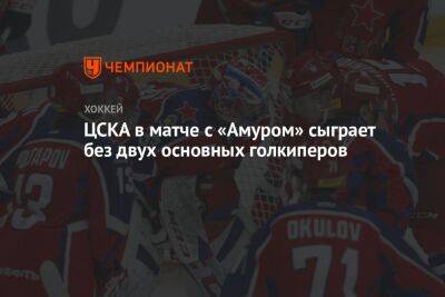 ЦСКА в матче с «Амуром» сыграет без двух основных голкиперов